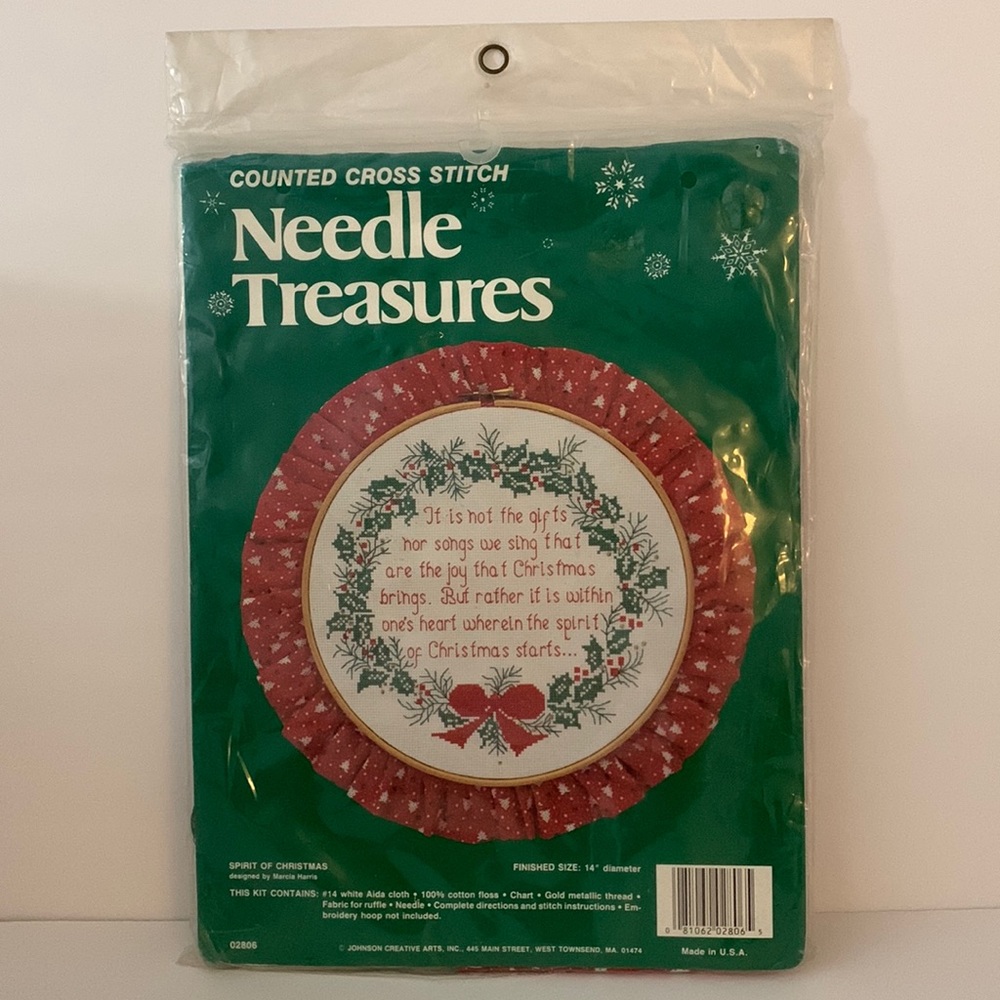 VTG Needle Treasures Spirit of Christmas Counted Cross Stitch Kit Marcia Harris